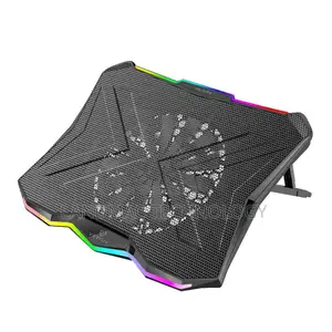 Vertux Quiet Cooling Laptop Stand With Rainbow LED Lights