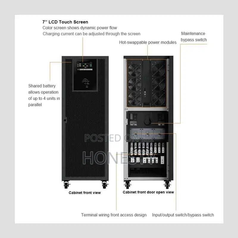 Cwups 100kva/80kw Three Phase Online Ups Backup Power Supply