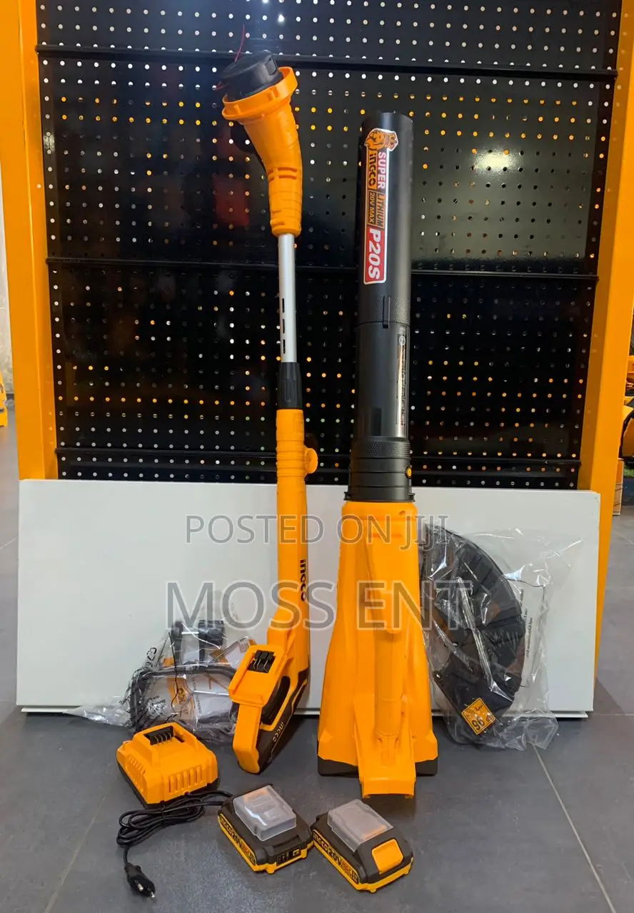 Cordless Blower+Grass Trimmer 20v + 2 Battery - Cosli240203