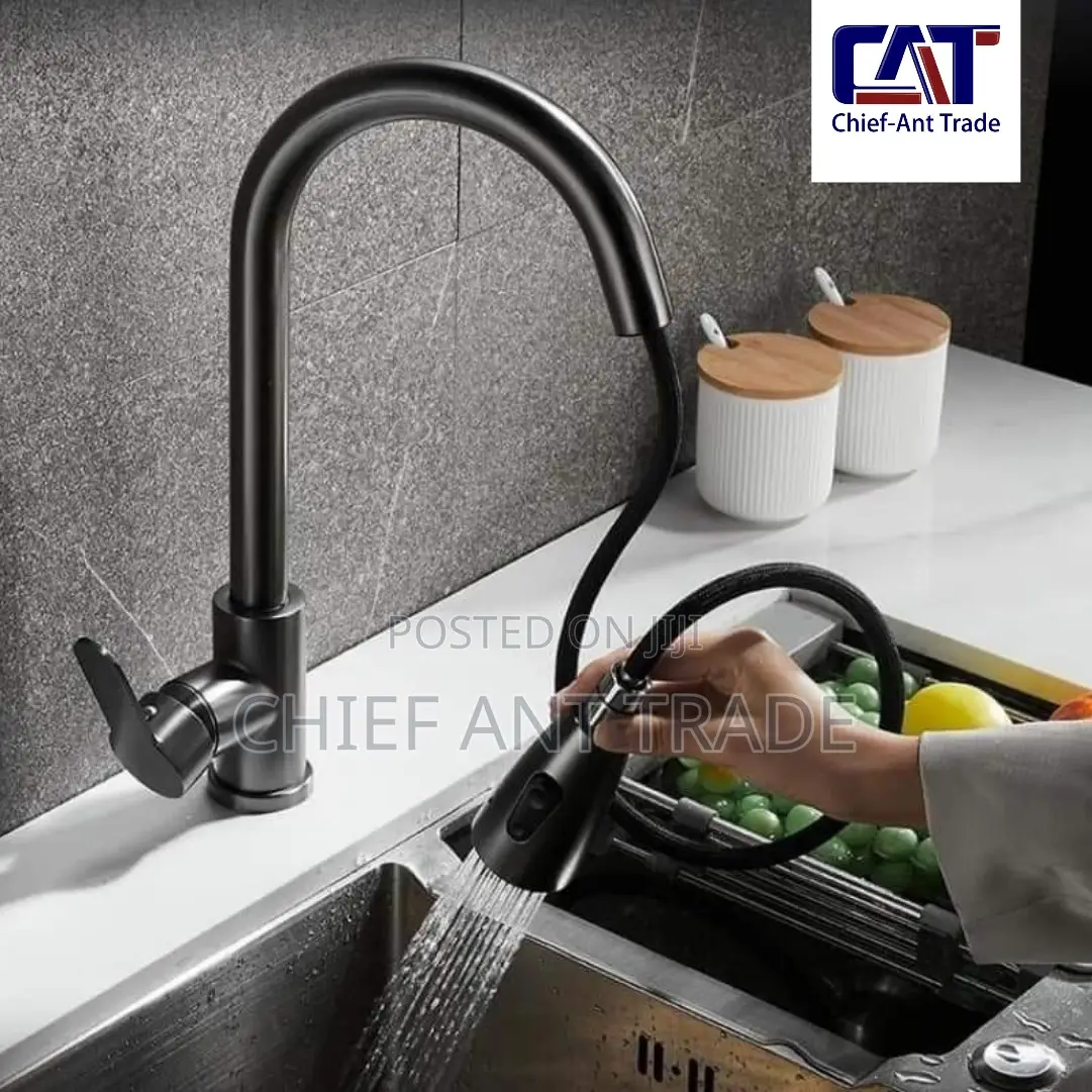 Pull Kitchen Faucet. Matt Black. 6016h