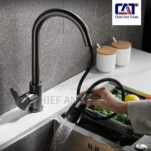 Pull Kitchen Faucet. Matt Black. 6016h