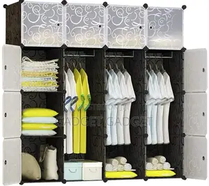 16 Cubes / Stacks Abs Plastic Wardrobe