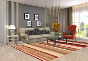 All-Over Striped Gabbeh Modern Area Rug 7x10 From USA 