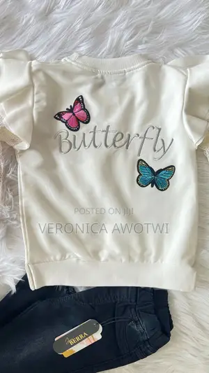 Beautiful Butterfly Blouse With Matching Jeans