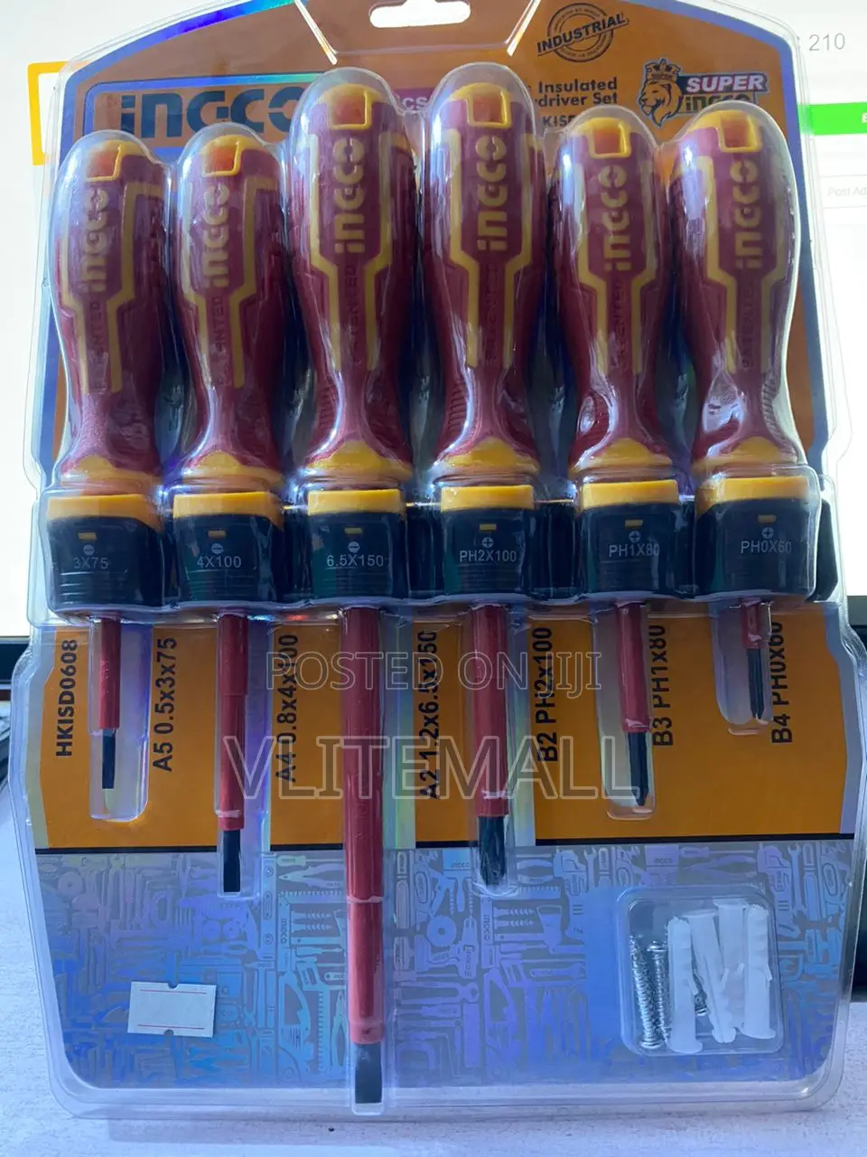 Ingco 6 PCS Insulated Screwdriver Set