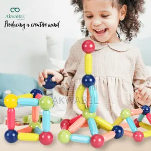 Kids Magnetic Building Toys (130pcs of Sticks and Balls)