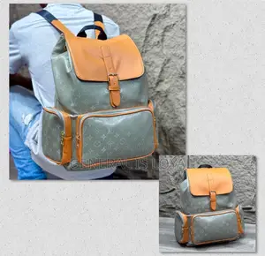 Louis Vuitton Brown & Sea Blue Waterproof Backpack