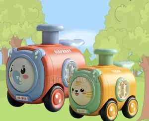 Whistle Press Train Toy for Kids Push Press Toy Car (2pcs)