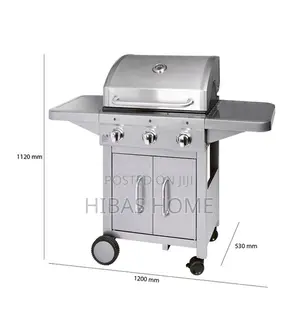 Proficook Gas Grill 3 Stainless Steel Burner 53x120x112cm