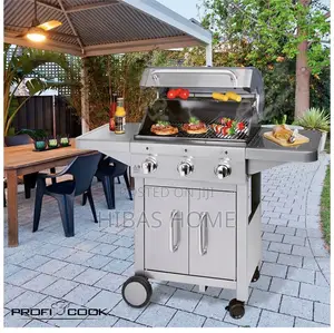 Proficook Gas Grill 3 Stainless Steel Burner 53x120x112cm
