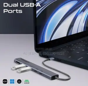 Promate Linkhub-5x 5 Port Slim USB-C Hub With 100W PD