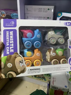Whistle Inertia Car 4pcs Push Go Toy Car