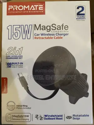 PROMATE Magdrive-R 15W Magsafe Wireless Car Charger
