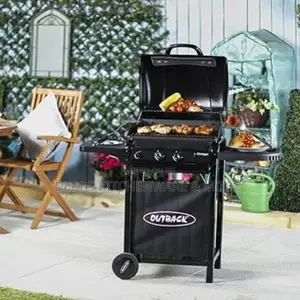 2 Burner Gas BBQ Grill With Side Stove
