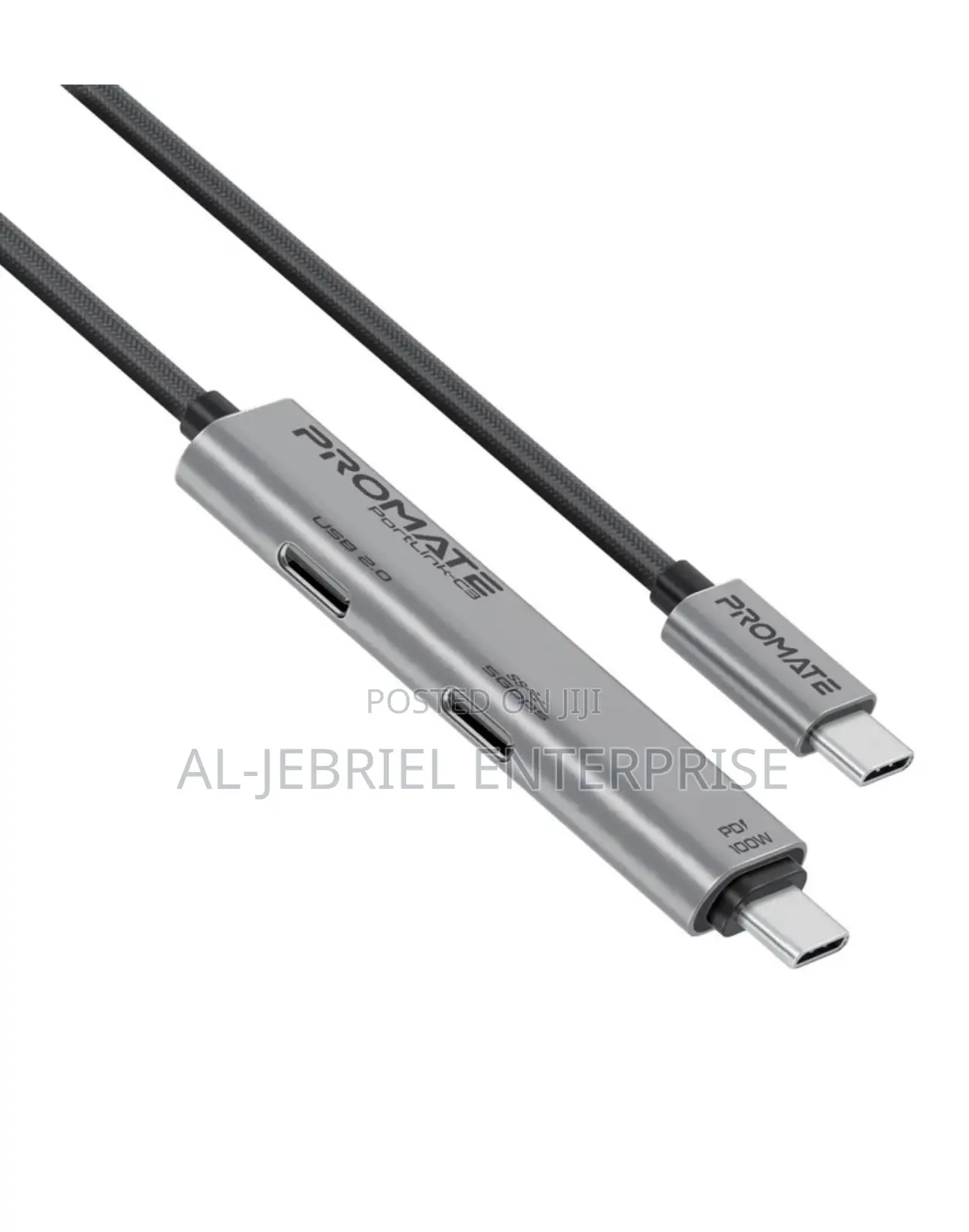 Promate Portlink-C3 100W PD USB-C to USB-C Data Charge Hub