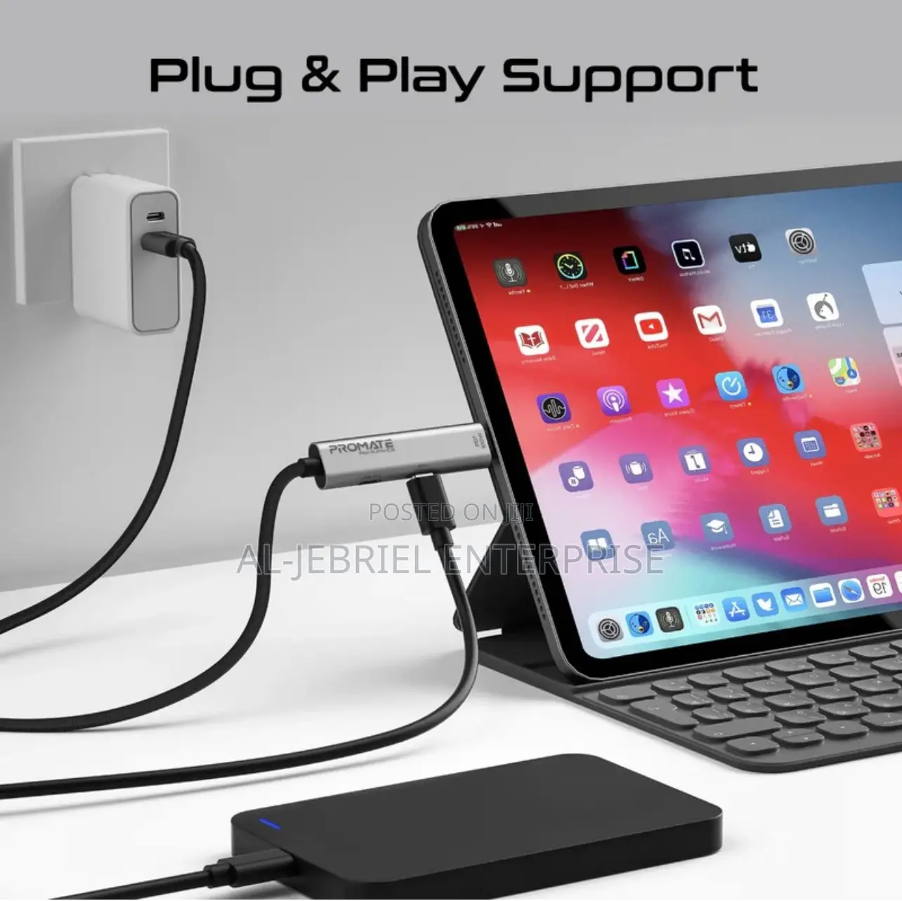 Versitile Portlink-C3 Promate 100w PD DUAL USB-C Port Cable