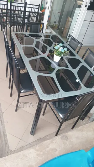 Glass Top 7pcs Dining Set