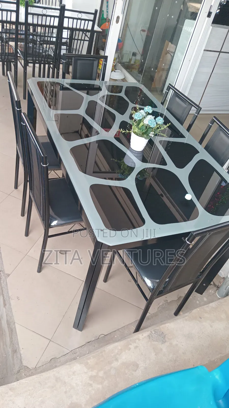 Glass Top 7pcs Dining Set