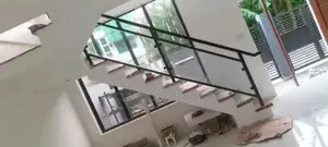 Safe Glass and Metal Stair Railing