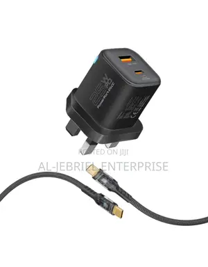25 Watts Promate Dual Port Adapter Combo+60watts USB-C Cable