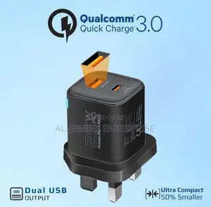 25 Watts Promate Dual Port Adapter Combo+60watts USB-C Cable