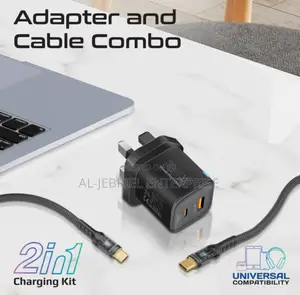25 Watts Promate Dual Port Adapter Combo+60watts USB-C Cable