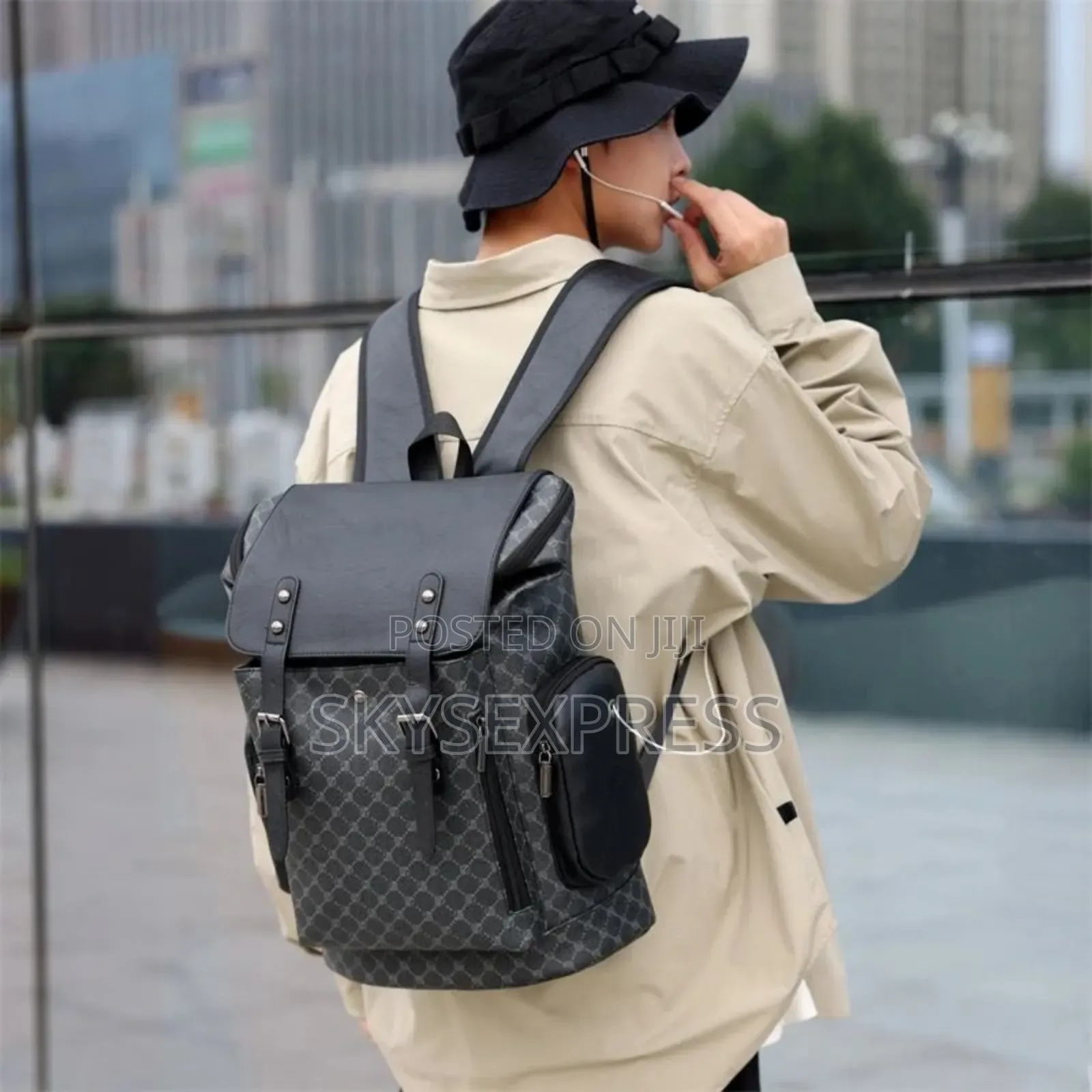 Leather Backpack for Laptops and Personal Use