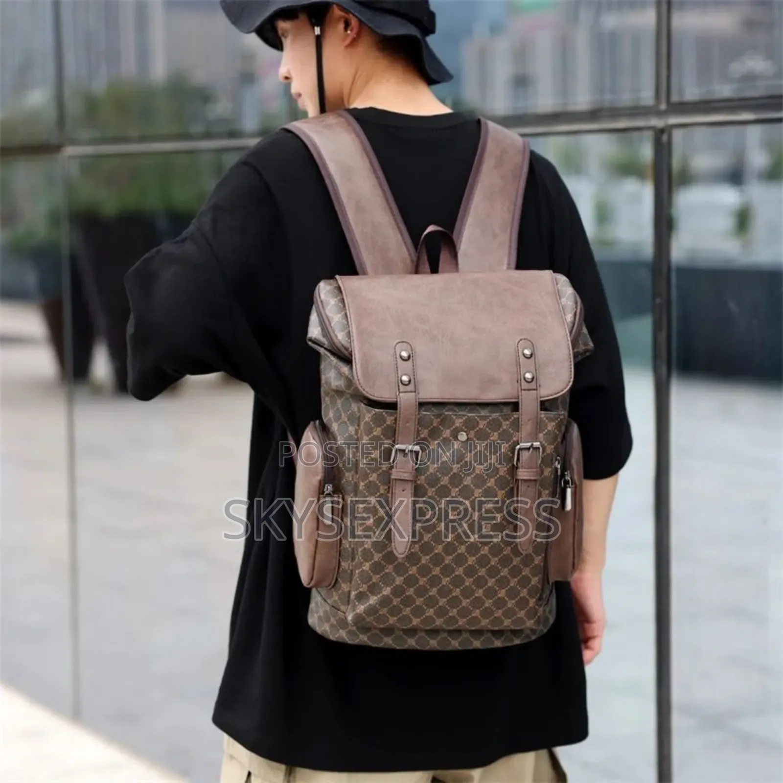 Leather Backpack for Laptops and Personal Use