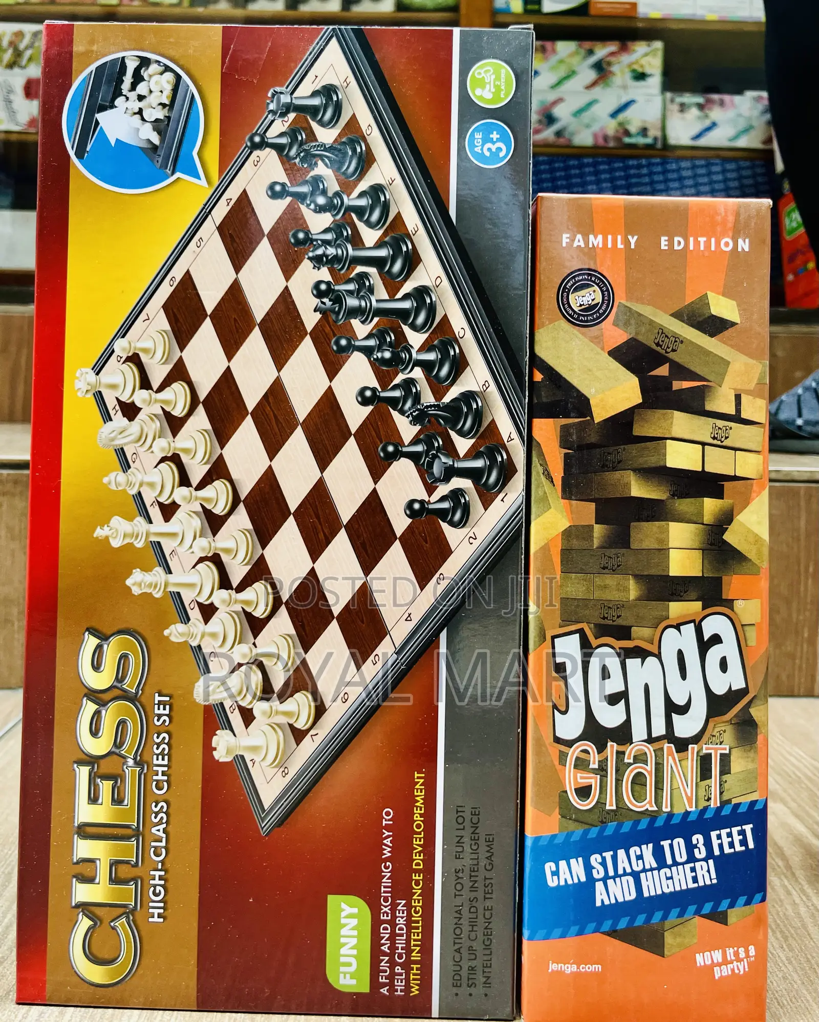 Jenga and Chess Board Game