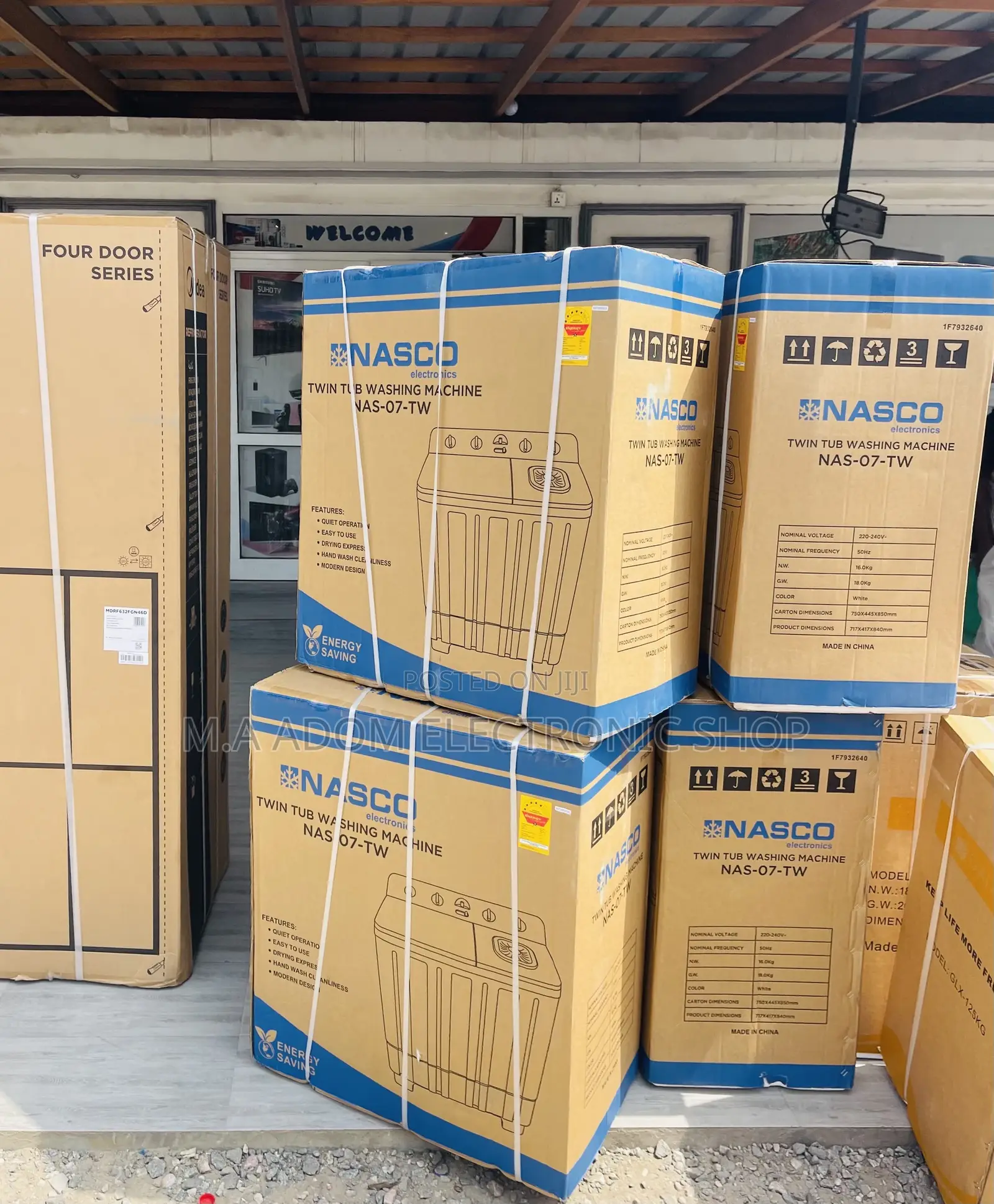 Nasco 7kg Washing Machine With Transparent Lid 