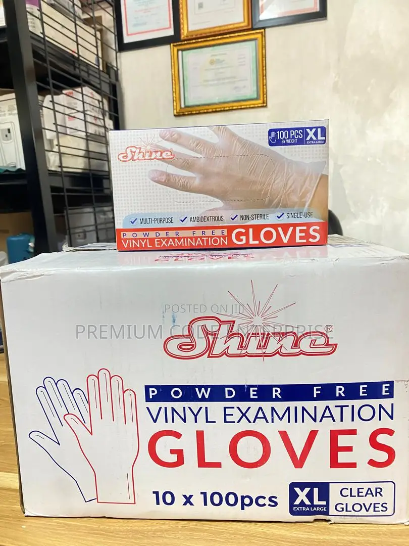Vinyl Examination Gloves Pack, Clear, 100pcs
