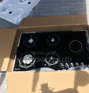 Massive Black Kenwood Tempered 90cm 4 Gas 1 Electric