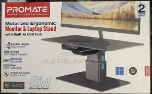 Promate RAIZER UK Multi-Level Aluminum Stand With USB Hub