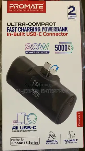 Promate Powerup-C USB-C Ultra Fast Charge 5000mah Powerbank