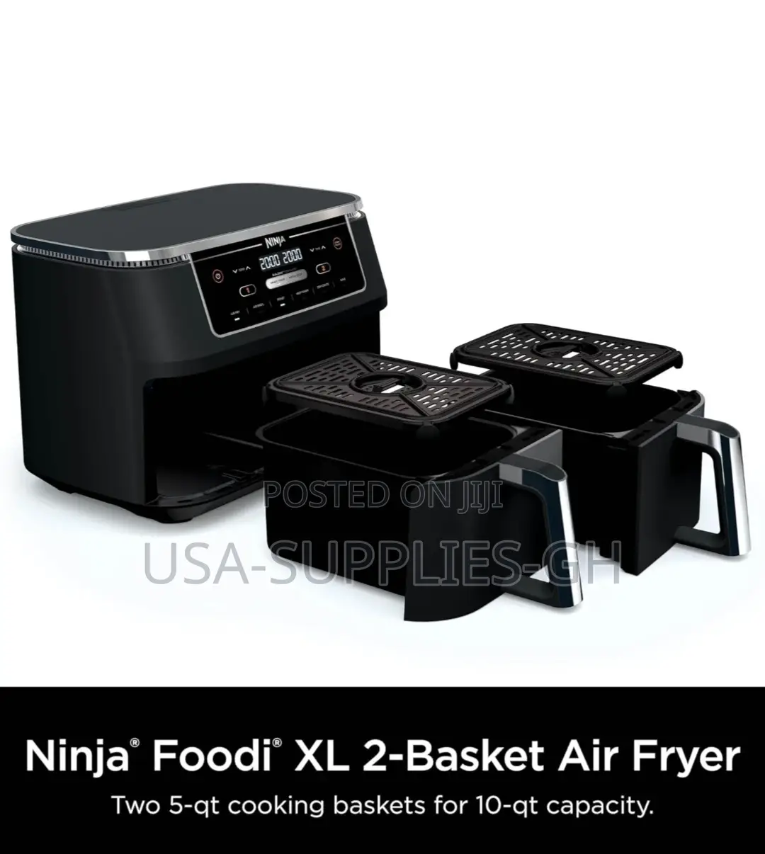 Ninja Airfryer 10 Quart 6-in-1 Xl 2-Basket -From Usa