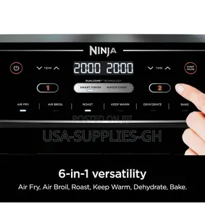 Ninja Airfryer 10 Quart 6-in-1 Xl 2-Basket -From Usa
