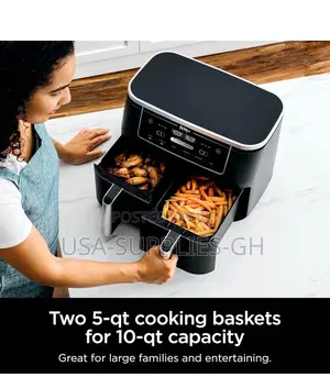 Ninja Airfryer 10 Quart 6-in-1 Xl 2-Basket -From Usa