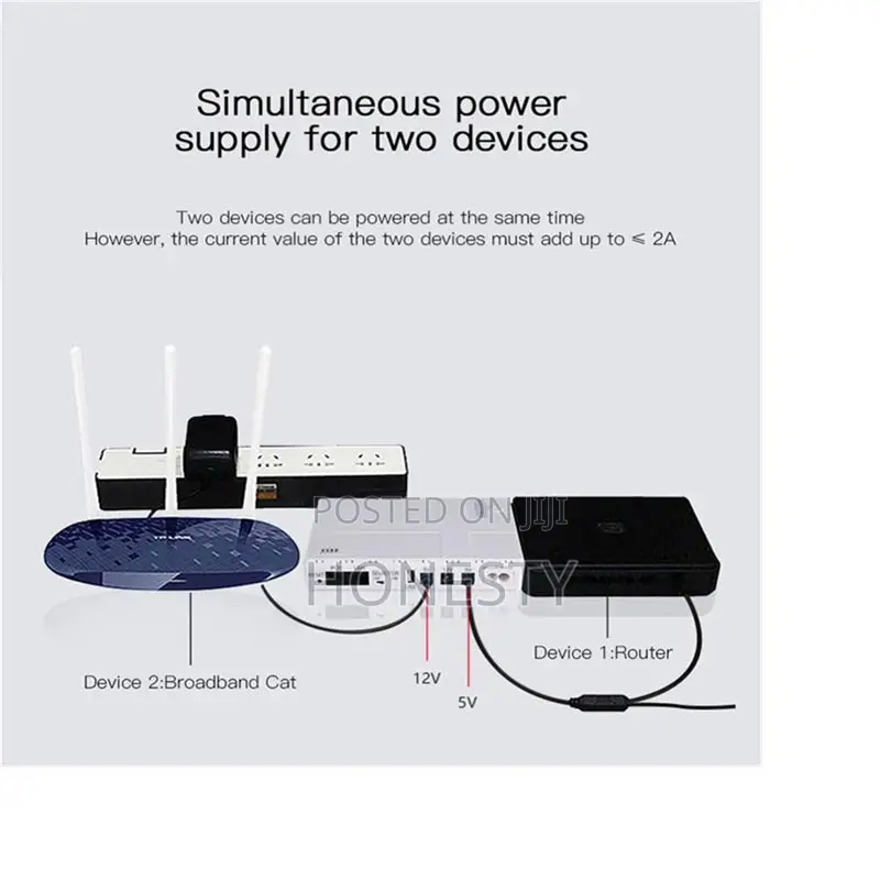 Cwups 36w Dc Poe Mini Ups Battery Backup for Wifi Router
