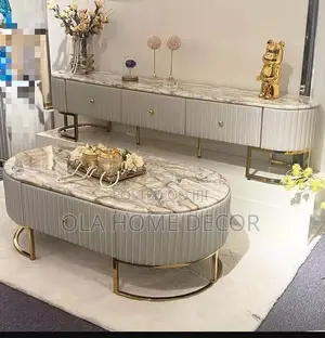 Marble Tv Stand and Center Table