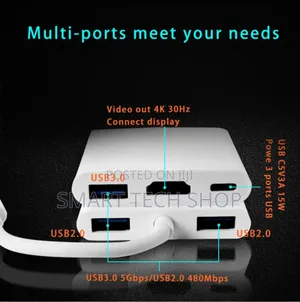 HC-04D 5 in 1 Video Output Type-C to HDTV Adapter 3 Port
