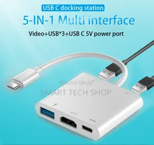 HC-04D 5 in 1 Video Output Type-C to HDTV Adapter 3 Port