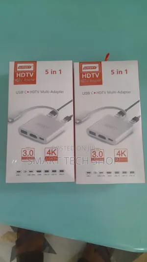 HC-04D 5 in 1 Video Output Type-C to HDTV Adapter 3 Port