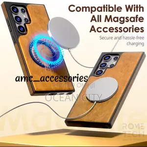 Magsafe Leather Case for S25, S24u, S23u, S22u Models