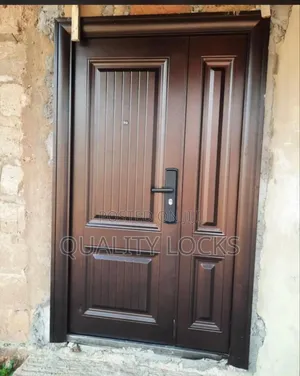 Secured Brown Security Door and All Accessories