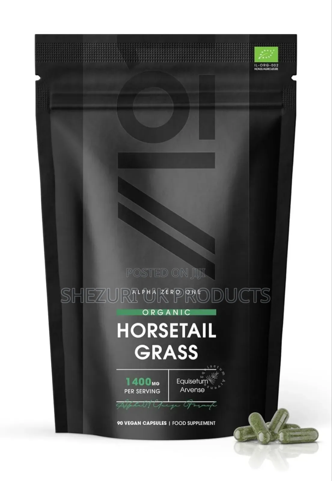 Organic Horsetail 1400mg 90 Vegan Capsules - UK Sourced