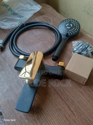 Black and Gold Shower, Telephone Shower, Mixture Tap