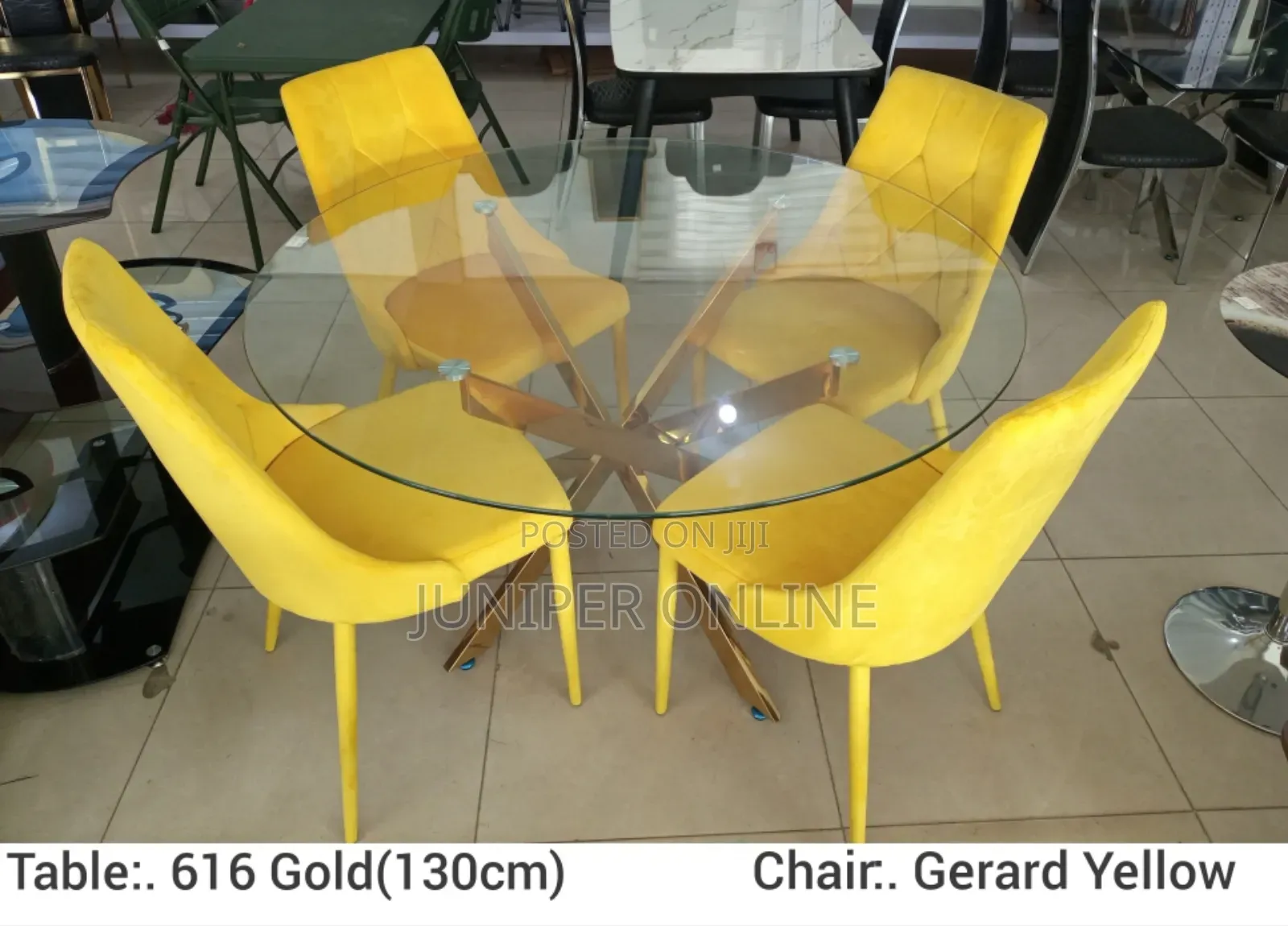 Yellow Dinning Set 4chairs