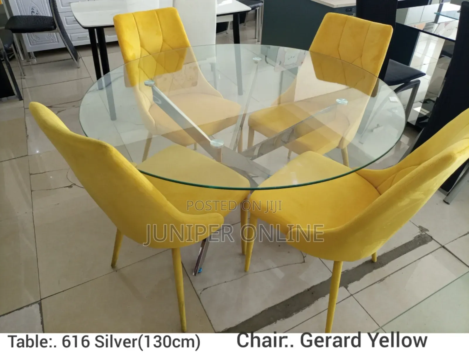 Yellow Dinning Set 4chairs