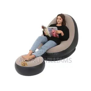Foldable Inflatable Sofa Chair With Footrest 175*75cm