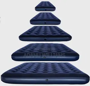 Inflatable Flocked Airbed With Pump